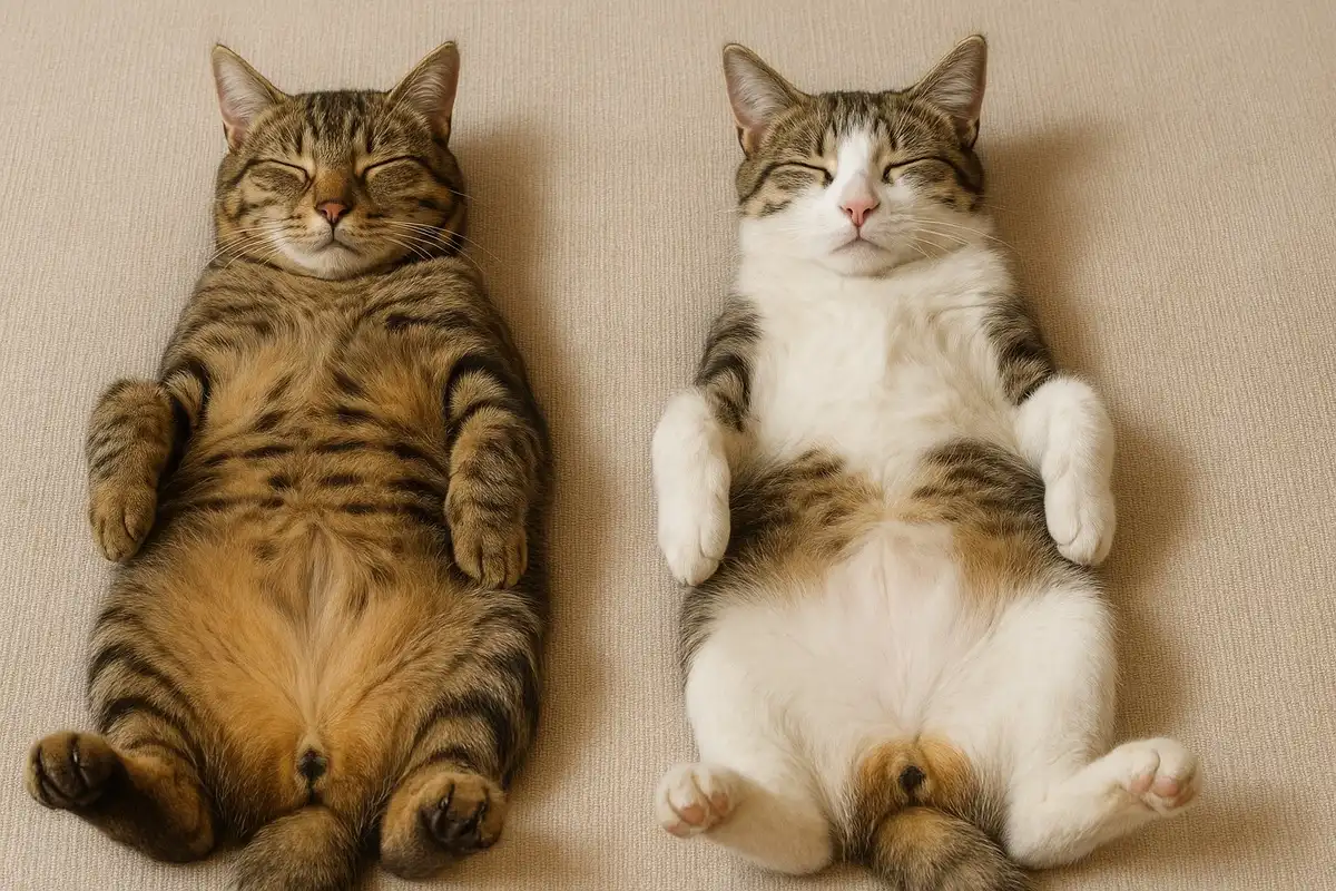 Miksi kissasi nukkuu selällään jalat levällään?